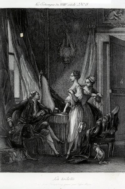 La Toilette, 1771 door Pierre Antoine Baudouin